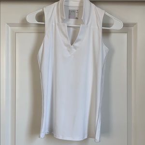 Ladies Mock Neck Sleeveless Golf Tennis Polo